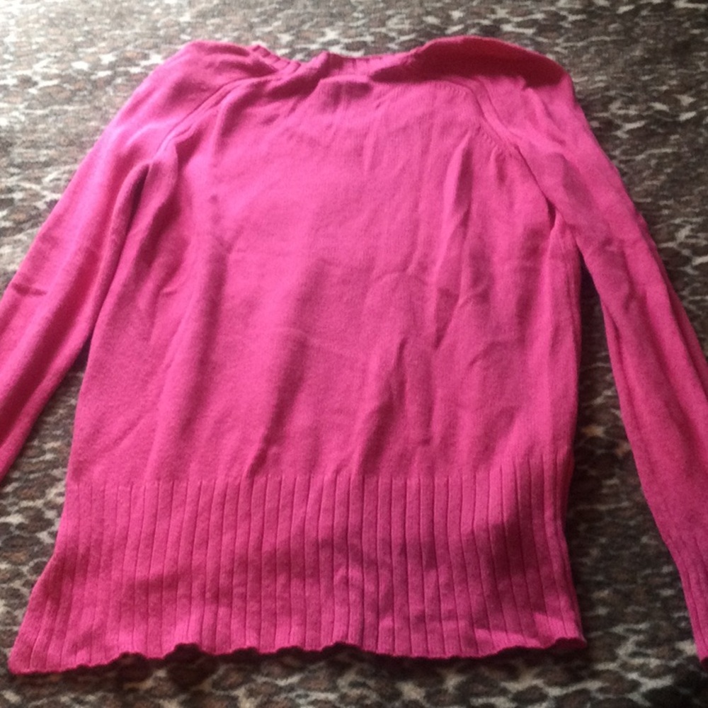 Hot pink Tunic length cotton sweater - Picture 4 of 7